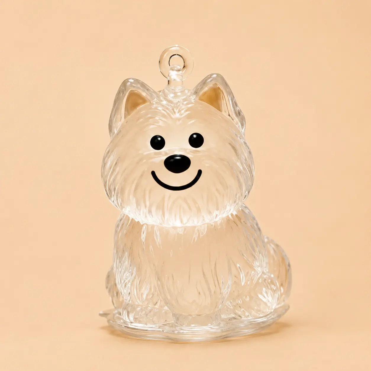 Fluffy Pup keepsake keychain